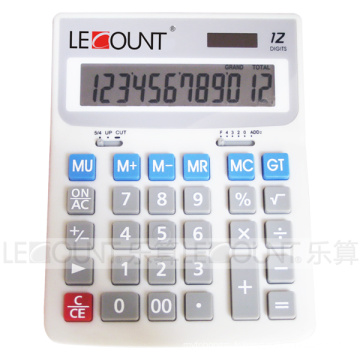 Calculatrice bureautique à bureau doux à 12 chiffres avec fonctions fiscales facultatives (LC212-GR)